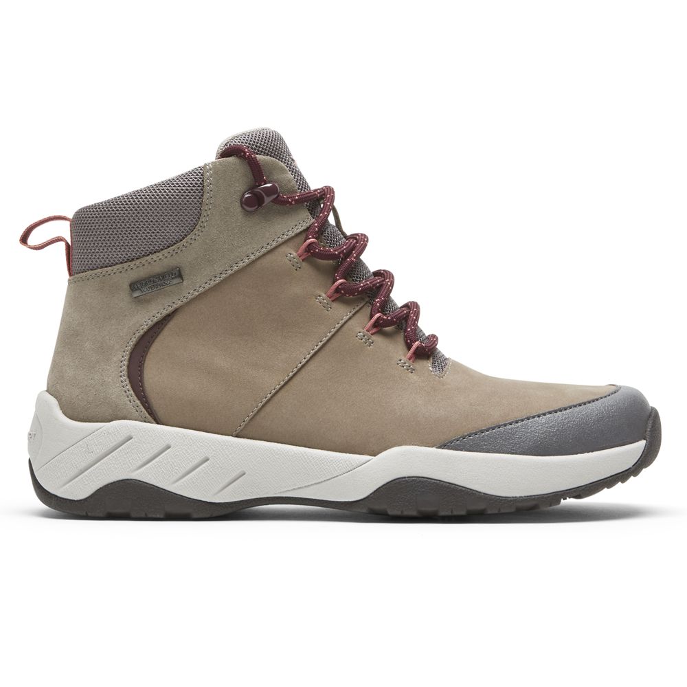 Botas Rockport Xcs Spruce Peak Waterproof Senhora - Caqui ( 239-PXIRZJ )